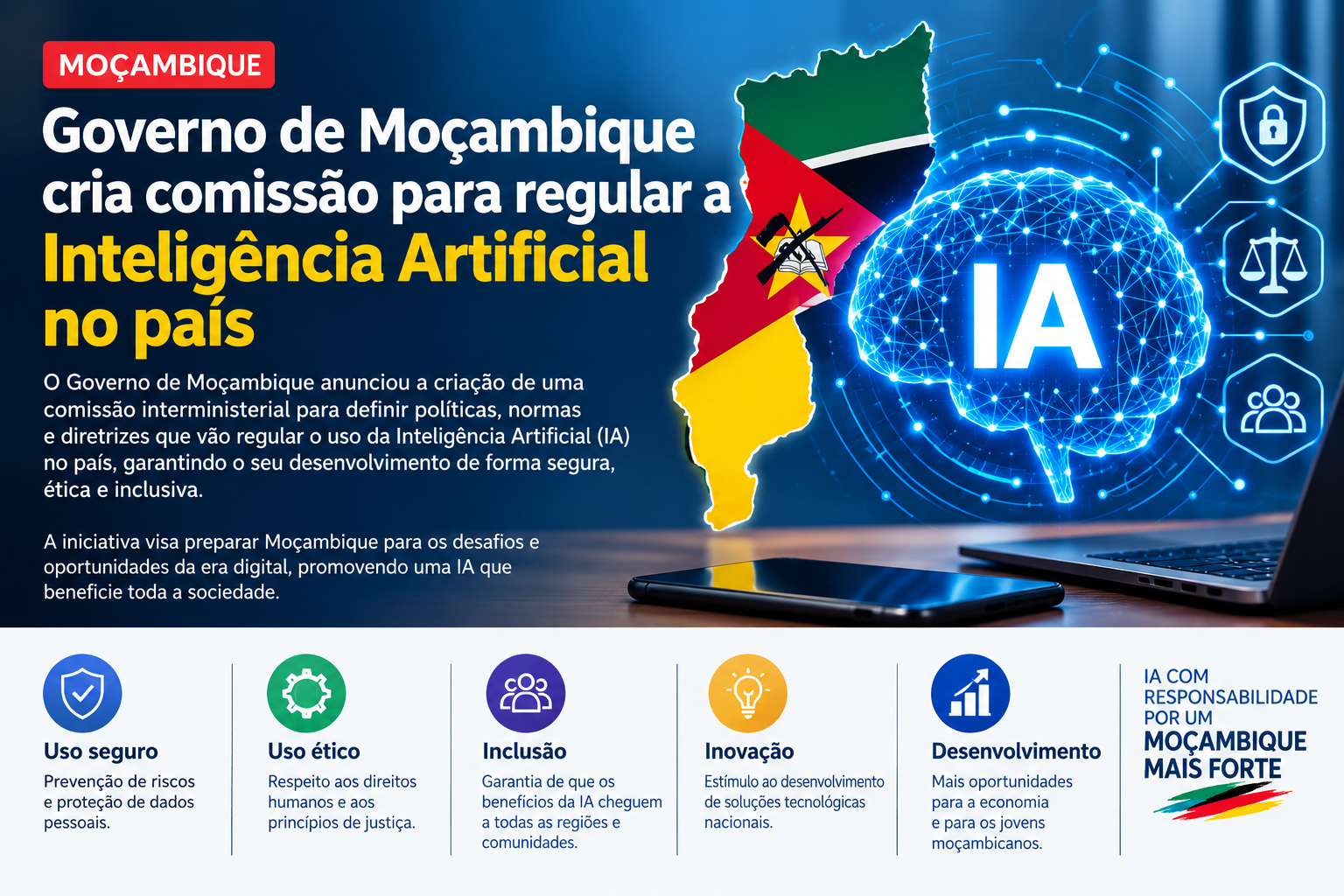 Governo de Moçambique cria comissão para regular a Inteligência Artificial no país