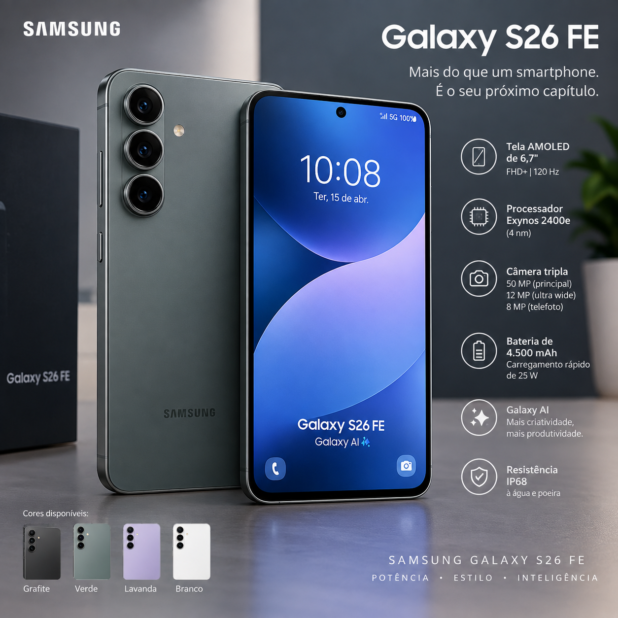 Galaxy S26 FE: a Samsung fecha a família S26 com uma versão mais acessível