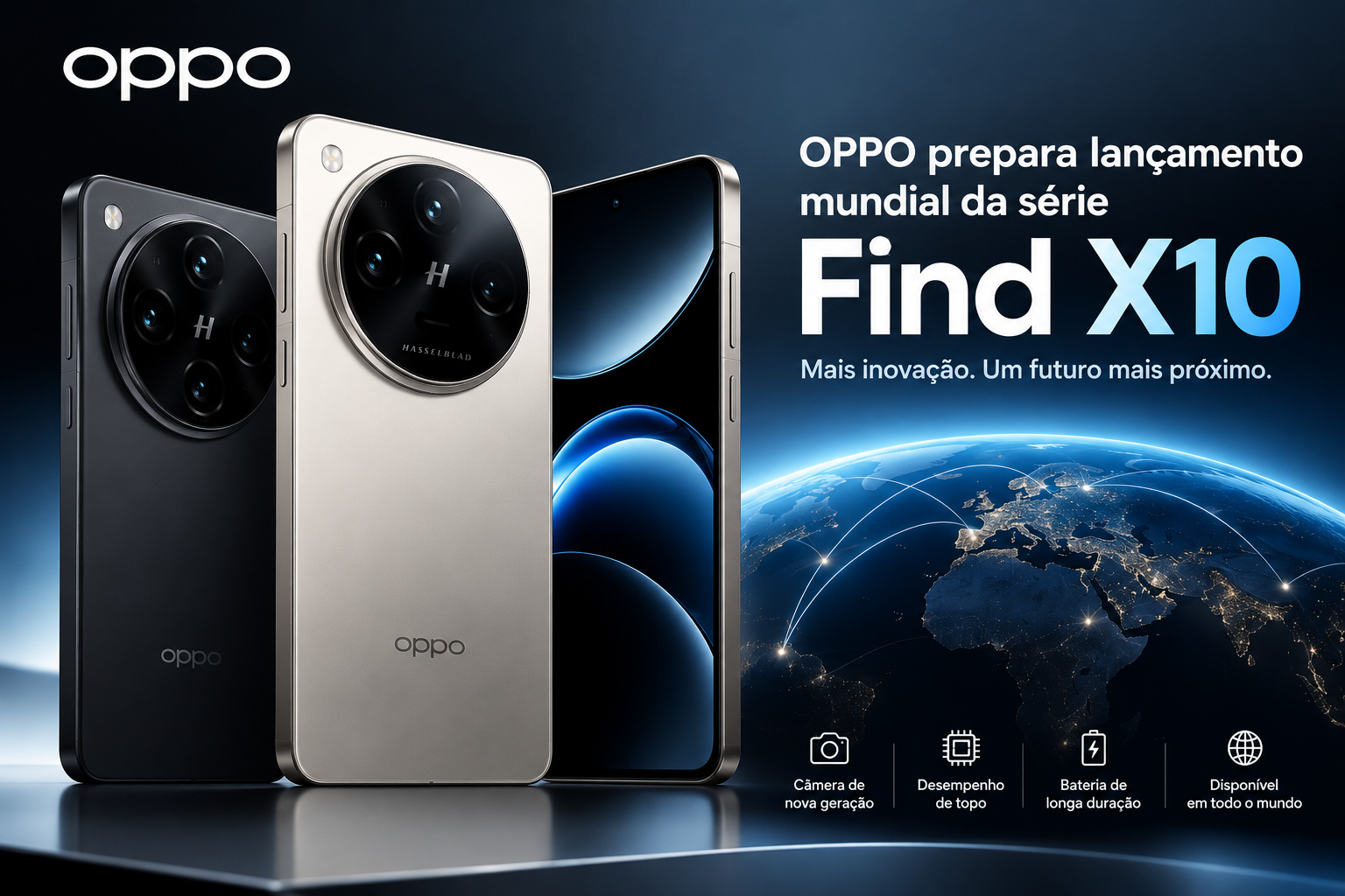 OPPO prepara lançamento mundial da série Find X10